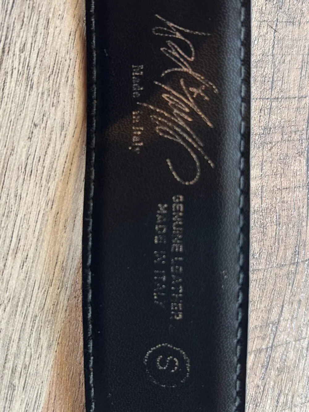 Vintage Lord & Taylor Italian Leather Belt Safari Animal Embossed Western Boho